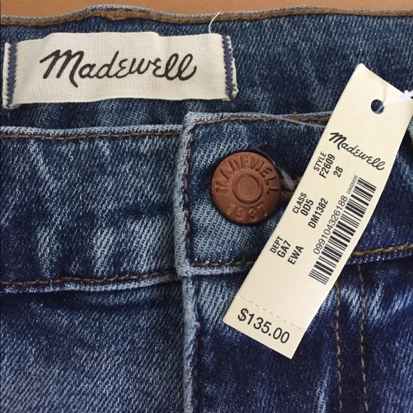 BRAND NEW! Madewell Wide Leg Drop Hem Cropped crop Size-28 - Picture 3 of 4